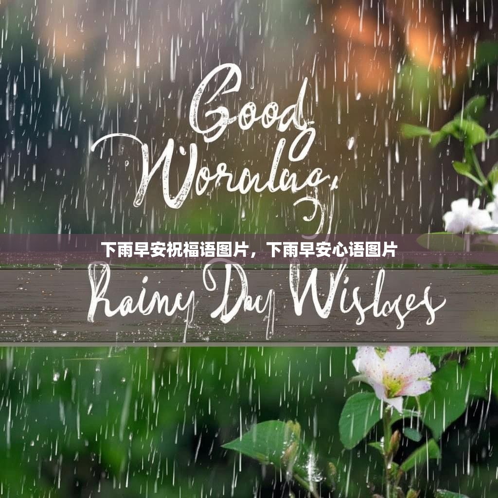 下雨早安祝福语图片，下雨早安心语图片