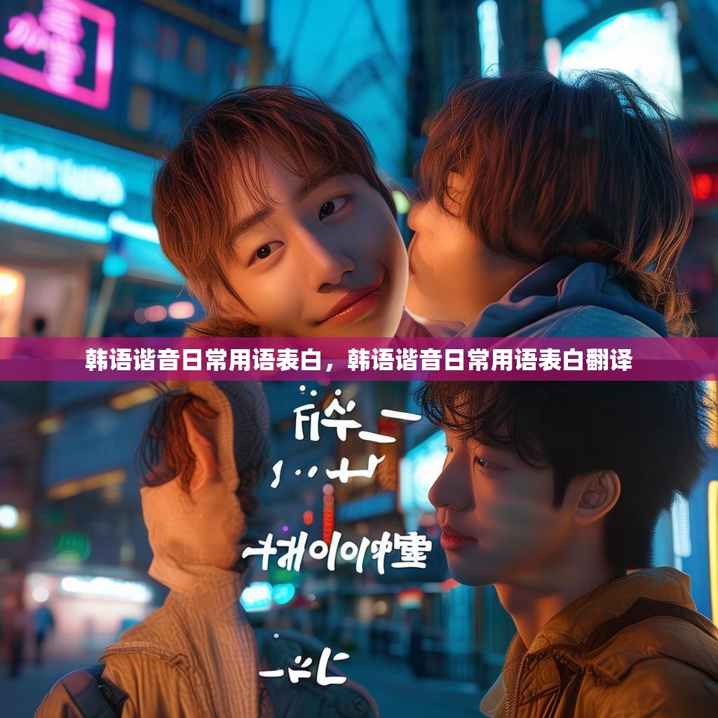韩语谐音日常用语表白,韩语谐音日常用语表白翻译