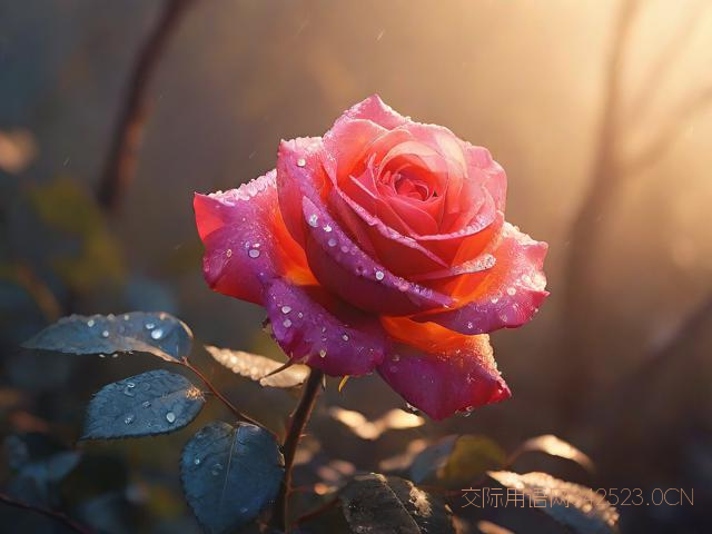 玫瑰花动态图祝福语，玫瑰花动态图片