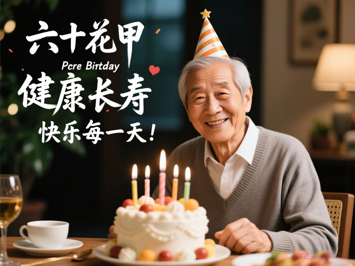 六十生日祝福语简短精辟，六十花甲祝寿词