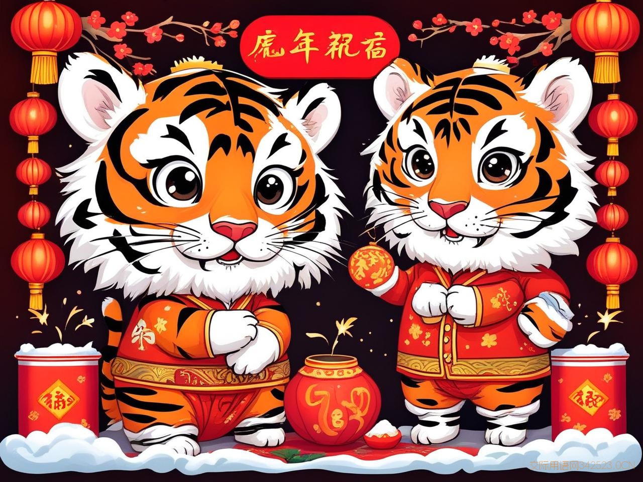 虎年祝福语4个字，虎年祝福语四字词语