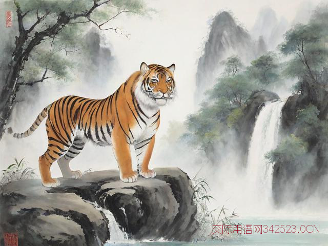 虎年四字祝福语书法，祝福语 书法