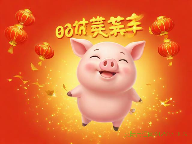 2019猪年祝福语图片，2019猪年祝福语图片大全