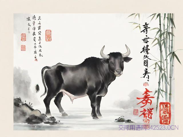 牛年拜年贺卡祝福语，牛年拜年贺图