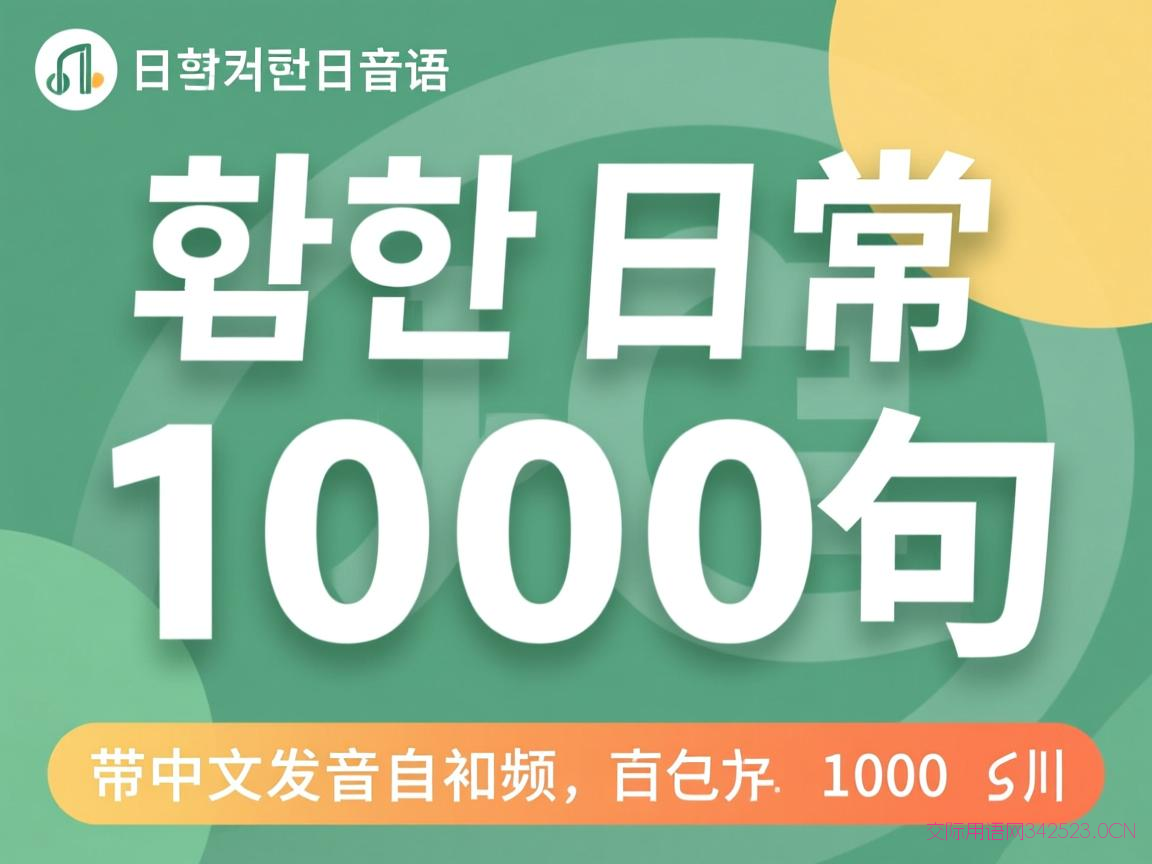 韩语日常用语汉语音译，韩语日常用语1000句带中文发音音频